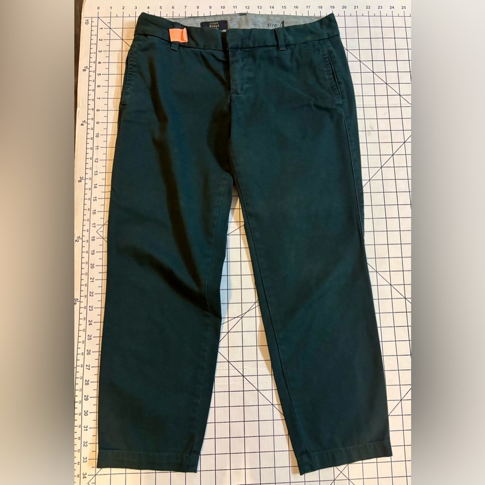 J. Crew Women’s‎ Size 4 Green Straight Leg Scout Chino Pants